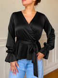 Haut SATINE noir